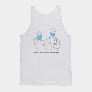 Nurses and Doctors are Superheroes T-Shirt - Black Tank Top